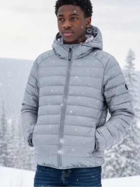 Keith Haring Uniqlo SPRZ NY Ultra Light Down Silver Puffer Jacket - Size XXS